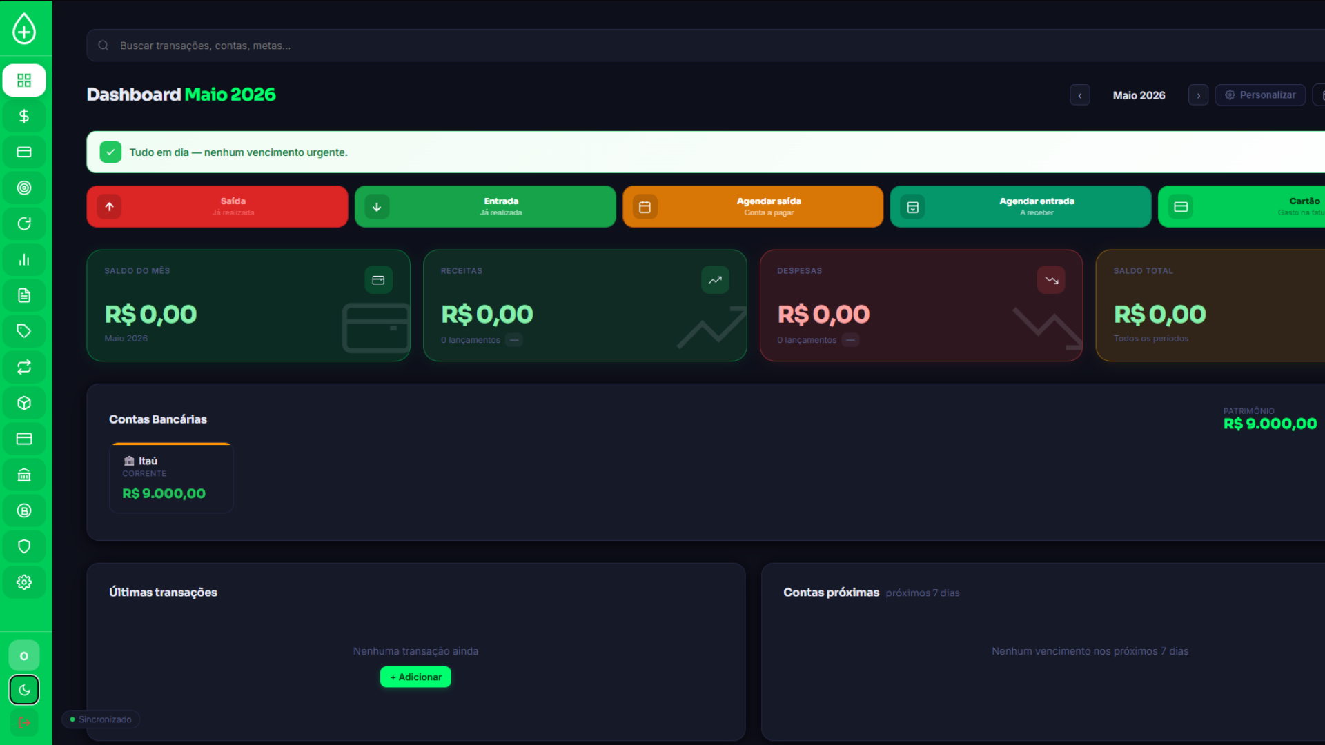 FinanceOS Dashboard